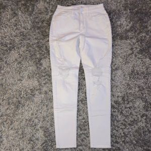 So super high rise curvy jeggings 3/26w white pants jeans
